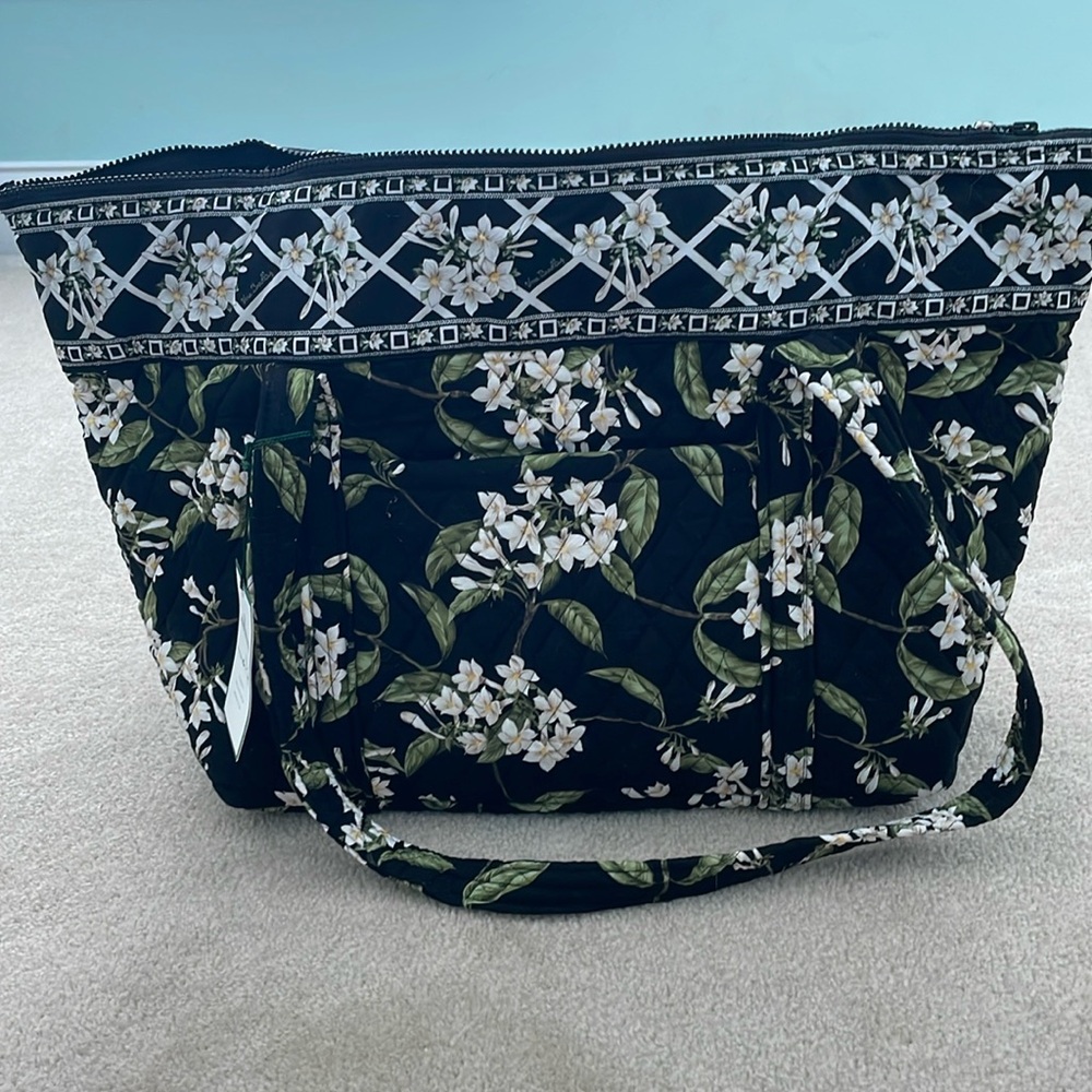 NEW Vintage Rare Retired Vera Bradley Grand Tote Jasmine Flower.